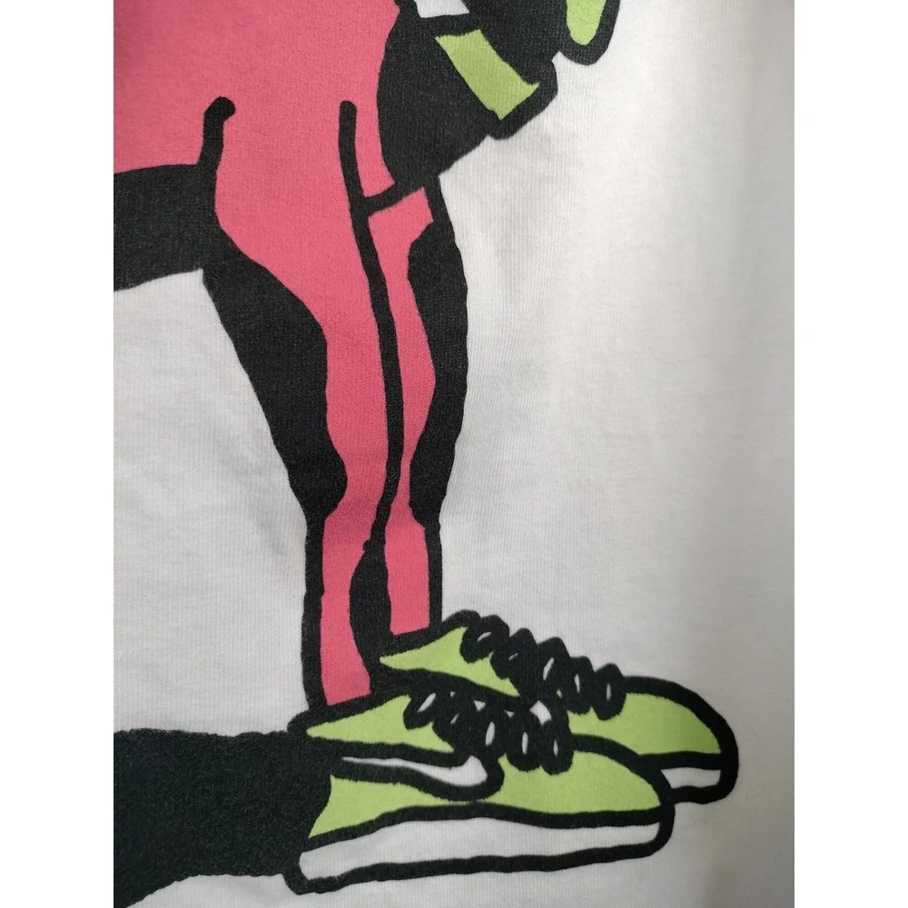 Nike SB Dunk Dog Graphic T-Shirt White Pink Men's Size 2XL XXL Loose Fit
